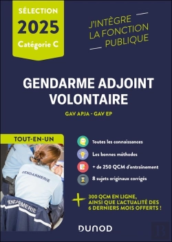 Bertrand.pt - Gendarme Adjoint Volontaire : Gav Apja - Gav Ep ; Catégorie C ; Tout-En-Un (Édition 2025)