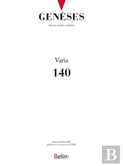 Genèses N° 140 (2025-3) : Varia