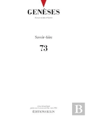 Genèses N°73 : Savoir-Faire