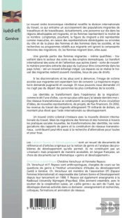 Genre ; Nouvelle Division Internationale Du Travail Et Migrations