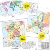 Géographie À Vivre ; 6 Cartes Murales