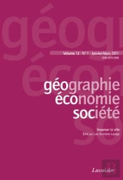 Geographie Economie Societe Vol 13 N  1 Janviermars 2011 Repenser La Ville