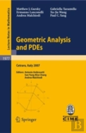 Geometric Analysis And Pdes