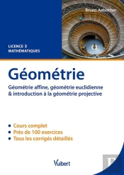 Géométrie ; Géométrie Affine, Géométrie Euclidienne & Introduction À La Géométrie Projective ; L3 ; Cours Et Exercices Corrigés