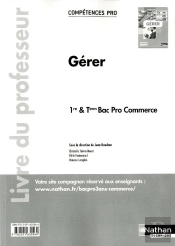 Gérer - 1re/ Term Bac Procompétences Pro Livre Du Professeur