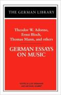 German Essays On Music