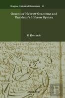 Gesenius' Hebrew Grammar And Davidson'S Hebrew Syntax