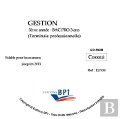 Gestion ; Bac Pro Restauration ; 3e Année ; Corrigé