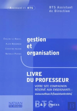 Bertrand.pt - Gestion Organisation Assist Dion ; Livre Du Professeur ; Edition 2002