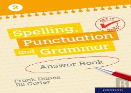 Get It Right: Ks3; 11-14: Spelling, Punctuation And Grammar Answer Book 2