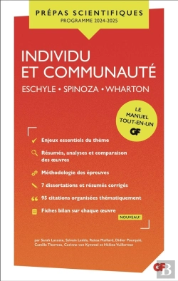 Bertrand.pt - Gf ; Prépas Scientifiques : Individu Et Communauté : Eschyle, Spinoza, Wharton ; Prépas Scientifiques (Édition 2024/2025)