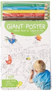 Giant Poster Colouring Bk Farm