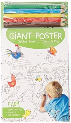 Bertrand.pt - Giant Poster Colouring Bk Farm