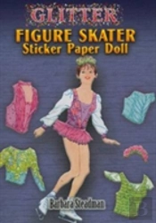 Glitter Figure Skater Sticker Paper Doll