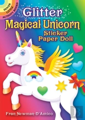 Glitter Magical Unicorn Sticker Paper Doll