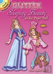 Glitter Sleeping Beauty Sticker Paper Doll