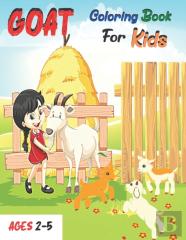 Goat Coloring Book For Kids Ages 2-5