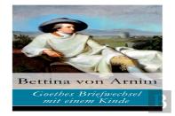 Goethes Briefwechsel Mit Einem Kinde