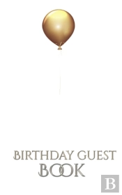 Gold Ballon  Stylish  Birthday Guest Book