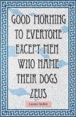 Good Morning To Everyone Except Men Who Name Their Dogs Zeus
