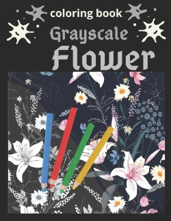 Bertrand.pt - Grayscale Flower Coloring Book