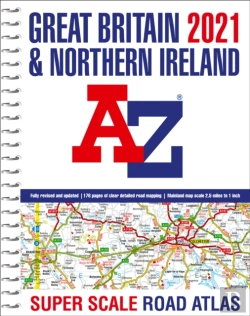 Bertrand.pt - Great Britain A-Z Super Scale Road Atlas 2021 (A3 Spiral)