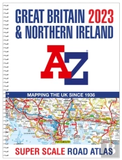 Great Britain A-Z Super Scale Road Atlas 2023 (A3 Spiral)