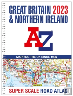 Bertrand.pt - Great Britain A-Z Super Scale Road Atlas 2023 (A3 Spiral)