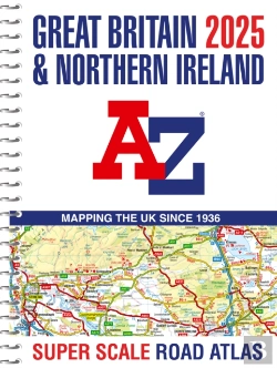 Bertrand.pt - Great Britain A-Z Super Scale Road Atlas 2025 (A3 Spiral)