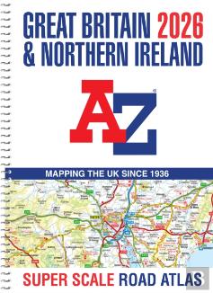 Great Britain A-Z Super Scale Road Atlas 2026 (A3 Spiral)