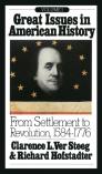 Great Issues In American History, Vol. I