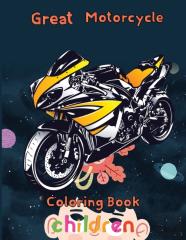 Great Motorcycle Coloring Book Children