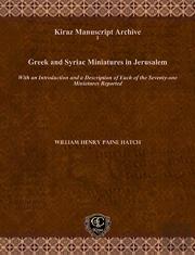 Greek And Syriac Miniatures In Jerusalem