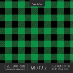 Bertrand.pt - Green Plaid Scrapbook Paper Pad 8x8 Decorative Scrapbooking Kit For Cardmaking Gifts, Diy Crafts, Printmaking, Papercrafts, Check Pattern Designer Paper