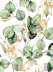 Greenery And Gold Lined Journal