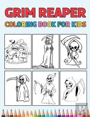 Grim Reaper Coloring Book For Kids