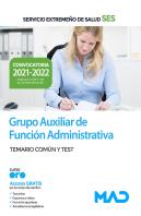 Grupo Auxiliar Funcion Administrat.Ses Temario Comun Y Test