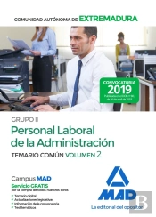 Grupo Ii Personal Laboral De La Administración De La Comunidad Autónoma De Extremadura. Temario Comú
