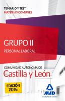 Grupo Ii Personal Laboral De La Junta De Castilla Y León. Temario Y Test Materias Comunes