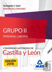 Grupo Ii Personal Laboral De La Junta De Castilla Y León. Temario Y Test Materias Comunes