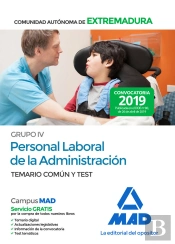 Grupo Iv Personal Laboral De La Administración De La Comunidad Autónoma De Extremadura. Temario Comú