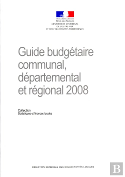 Bertrand.pt - Guide Budgétaire Communal, Départemental Et Régional (Édition 2008)