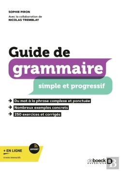 Bertrand.pt - Guide De Grammaire Simple Et Progressif : Avec Exercices Et Corrigés