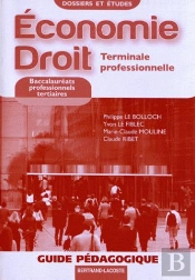 Guide Pedagogique Eco-Droit 1re/Terminale Pro Tertiaires-Dossiers Et Etudes