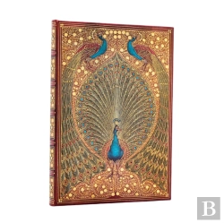 Bertrand.pt - Hafizâ€™S Peacocks (Sangorski & Sutcliffe) Midi Unlined Hardcover Journal (Elastic Band Closure)