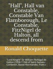''Hall'', Hall Van Constable, Constable Van Flamborough, Le Constable, Fitznigel De Halton, All Descend From