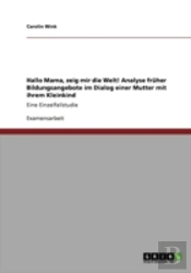 Hallo Mama, Zeig Mir Die Welt! Analyse Fraher Bildungsangebote Im Dialog Einer Mutter Mit Ihrem Kleinkind