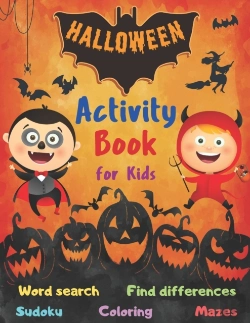 Bertrand.pt - Halloween Activity Book Coloring Mazes Sudoku Word Search Find Differences For Kids