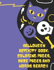 Halloween Activity Book Coloring Pages Maze Pages And Words Search