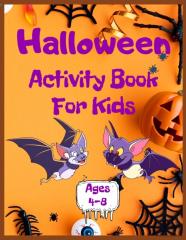 Halloween Activity Book For Kids Ages 4-8